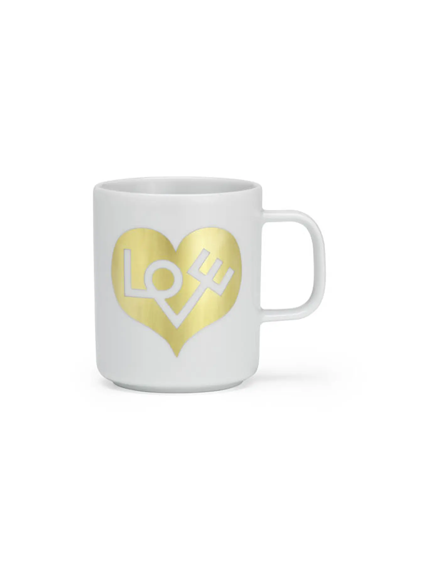 VITRA | Henkelbecher - Tasse Coffee Mug  Love Heart Gold | 